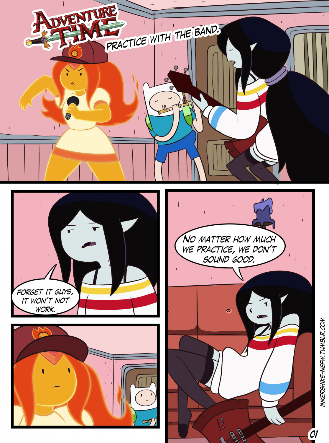 Adventure time porn comic Practice With The Band