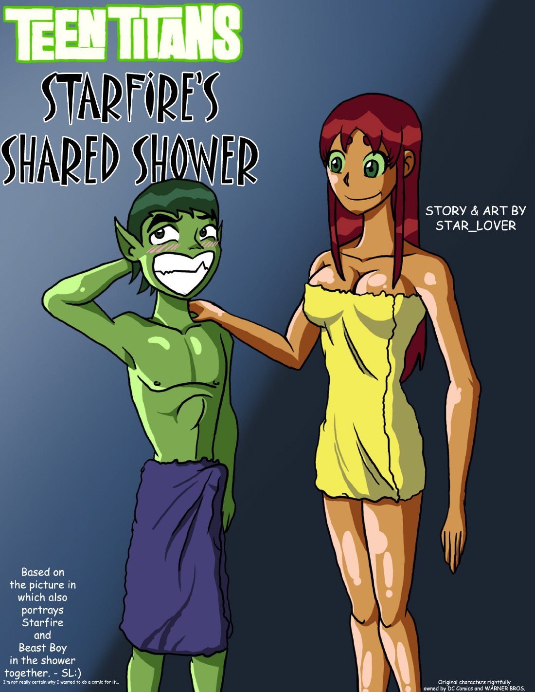 Porn comic beast boy starfire shared shower