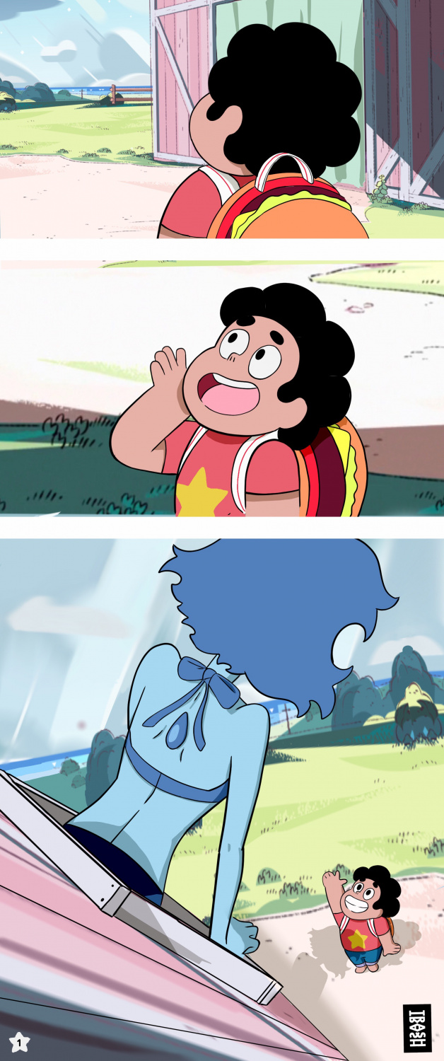 Steven caught between Lapis and Peridot