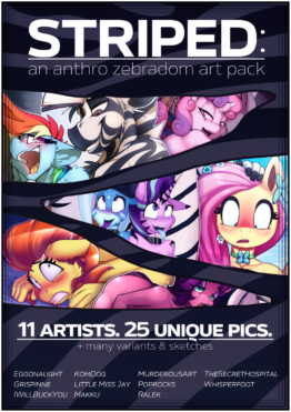 STRIPED: an anthro zebradom art pack